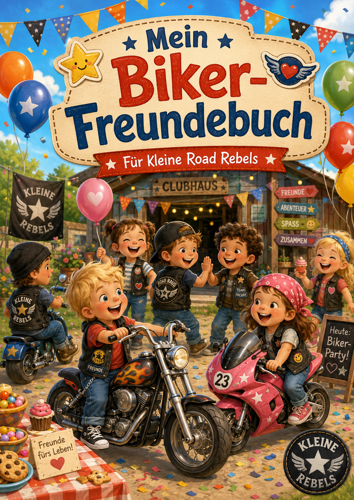 Kinder Biker Freundebuch