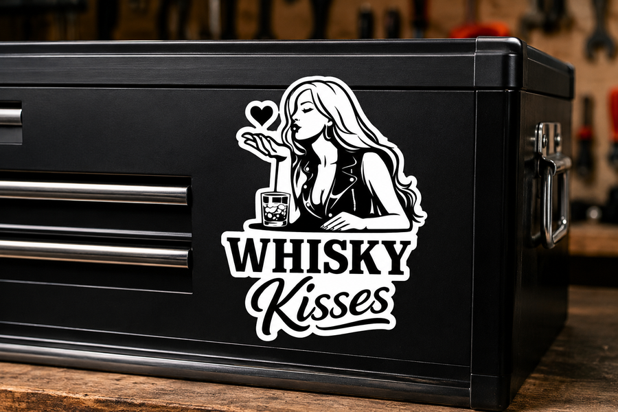 Whisky Kisses Support Sticker